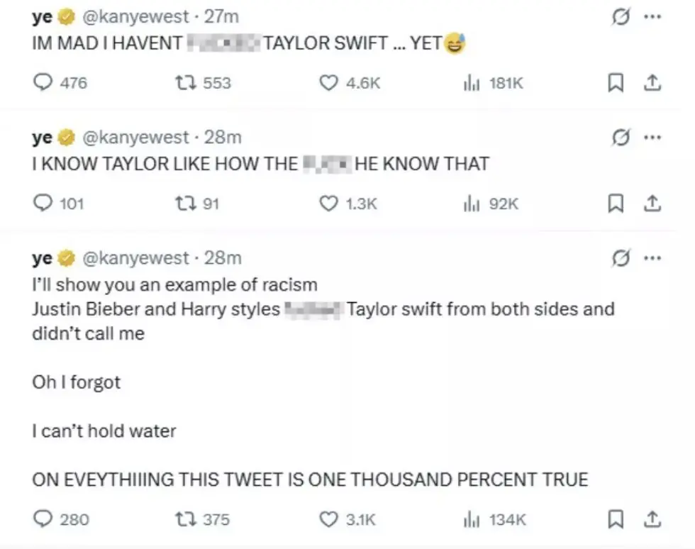 Credit: X / Kanye West