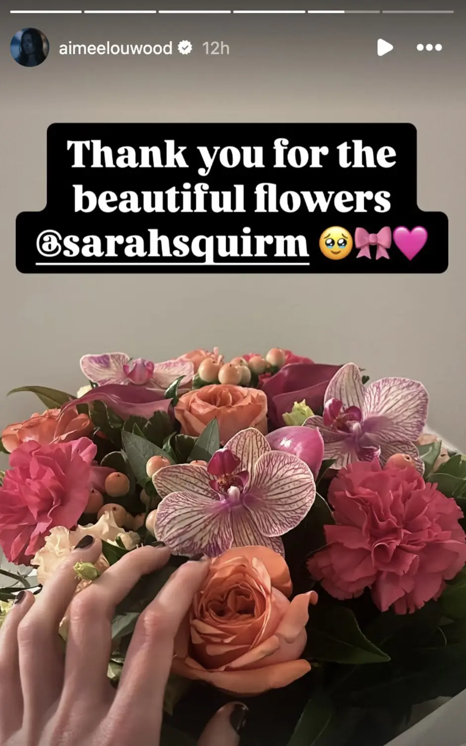 Aimee Lou Wood revealed the comedian sent a peace offering. Credit: Aimee Lou Wood/Instagram