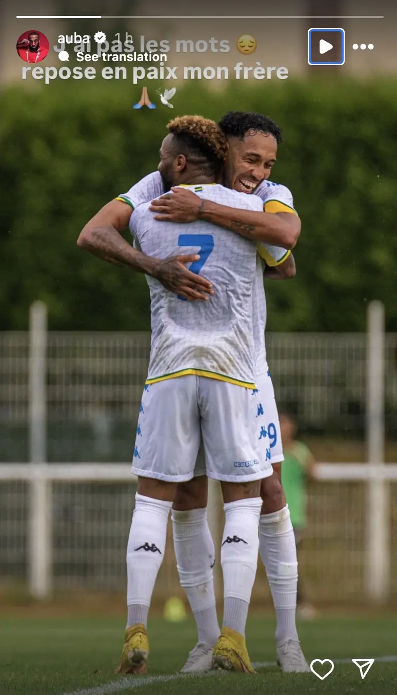 Pierre-Emerick Aubameyang paid tribute on his Instagram story. Credit: Instagram / Pierre Emerick Aubameyang