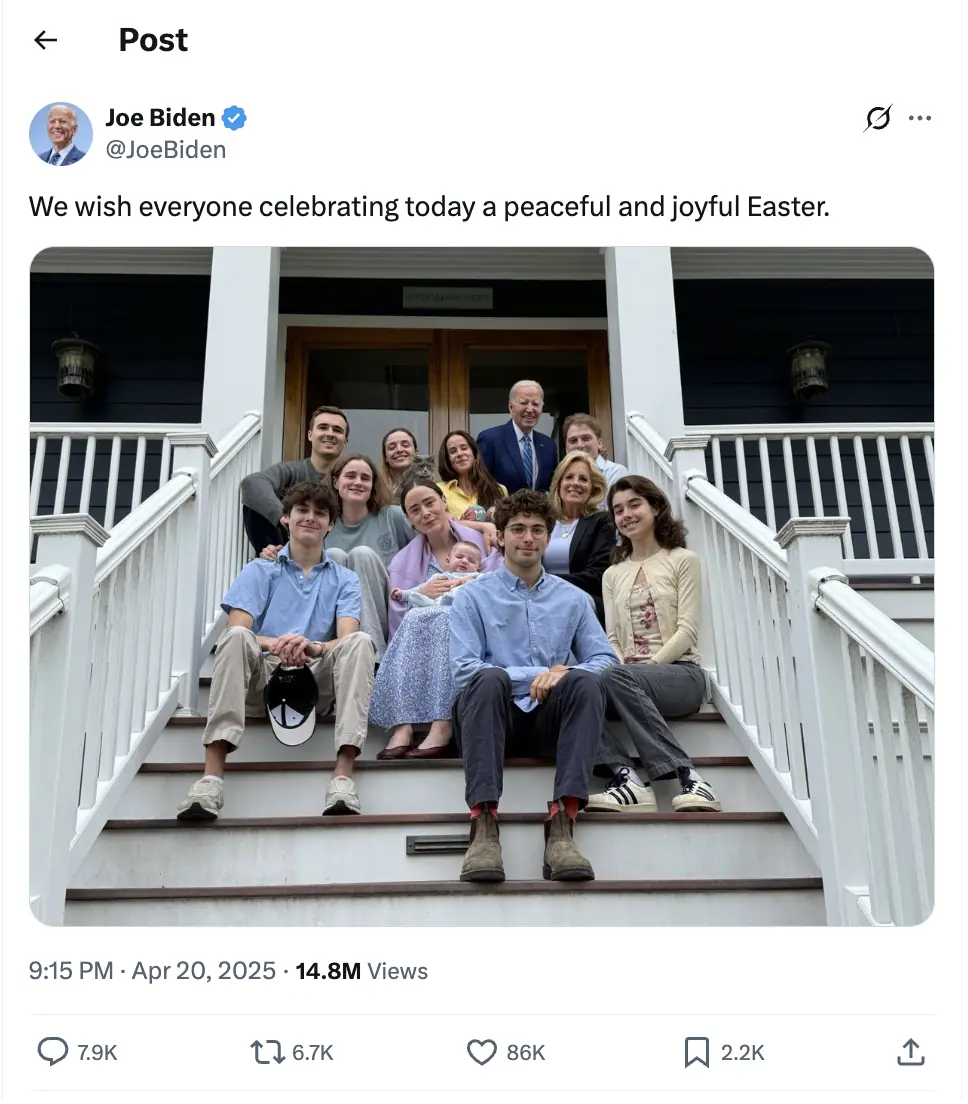 Credit: Joe Biden / X