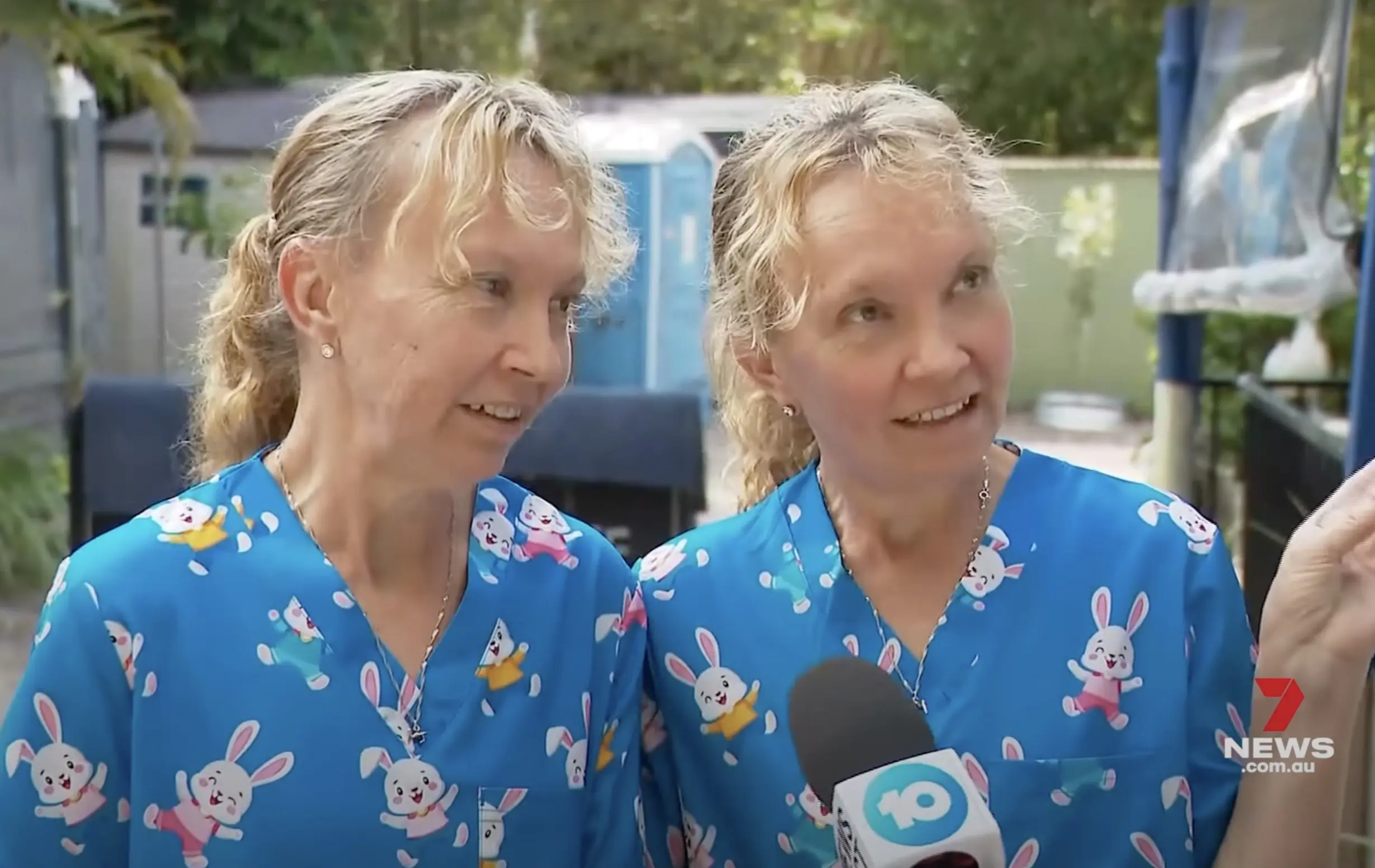 The twins have delighted social media users with their unique was of speaking. Credit: 7News