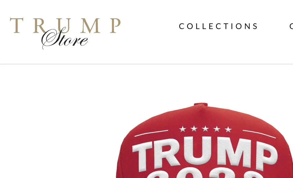 Trump's online store has started selling the '2028' hats. Credit: TrumpStore (Screenshot)