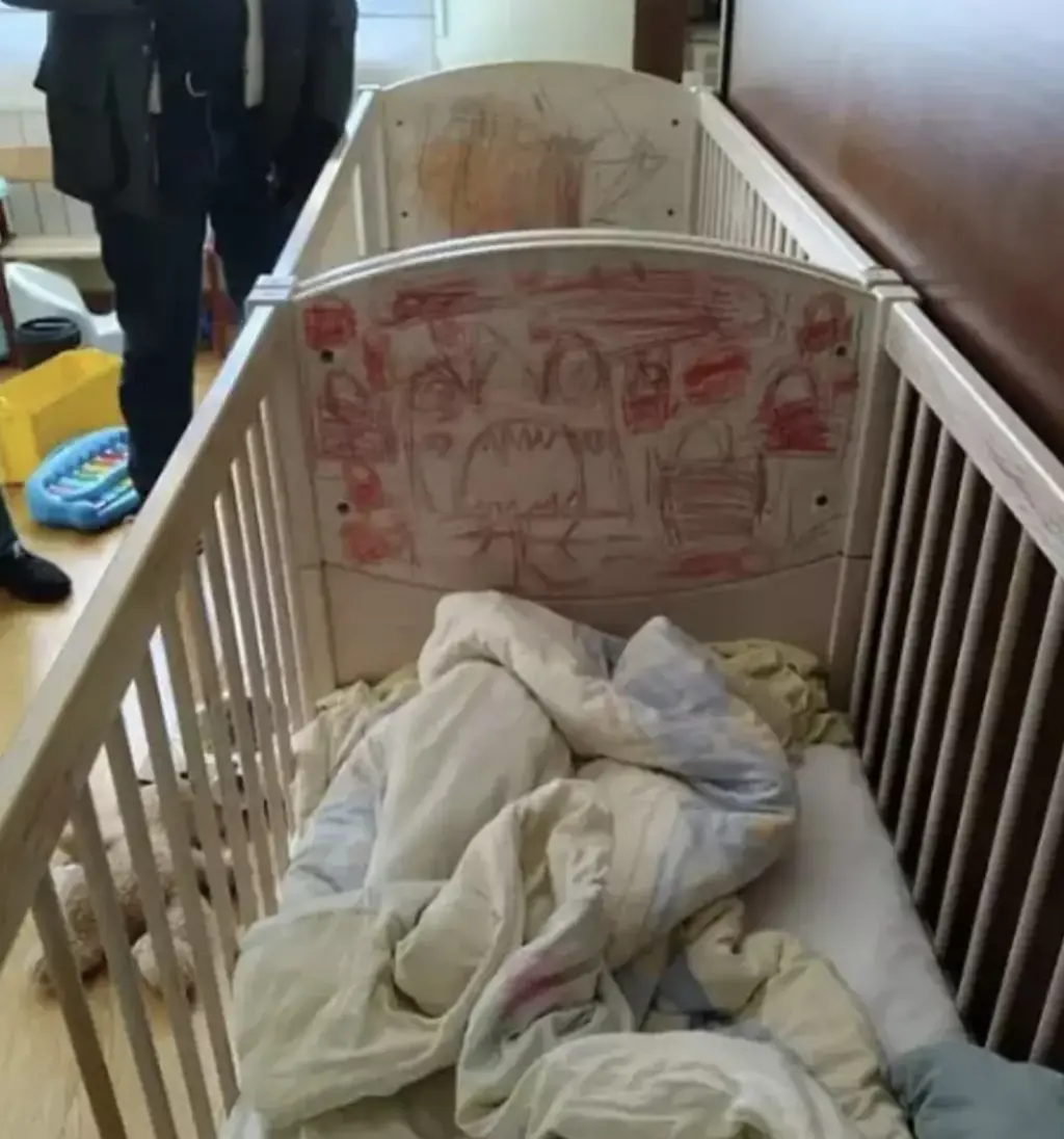 Despite their age, all the children still slept in cribs. Credit: Police Handout