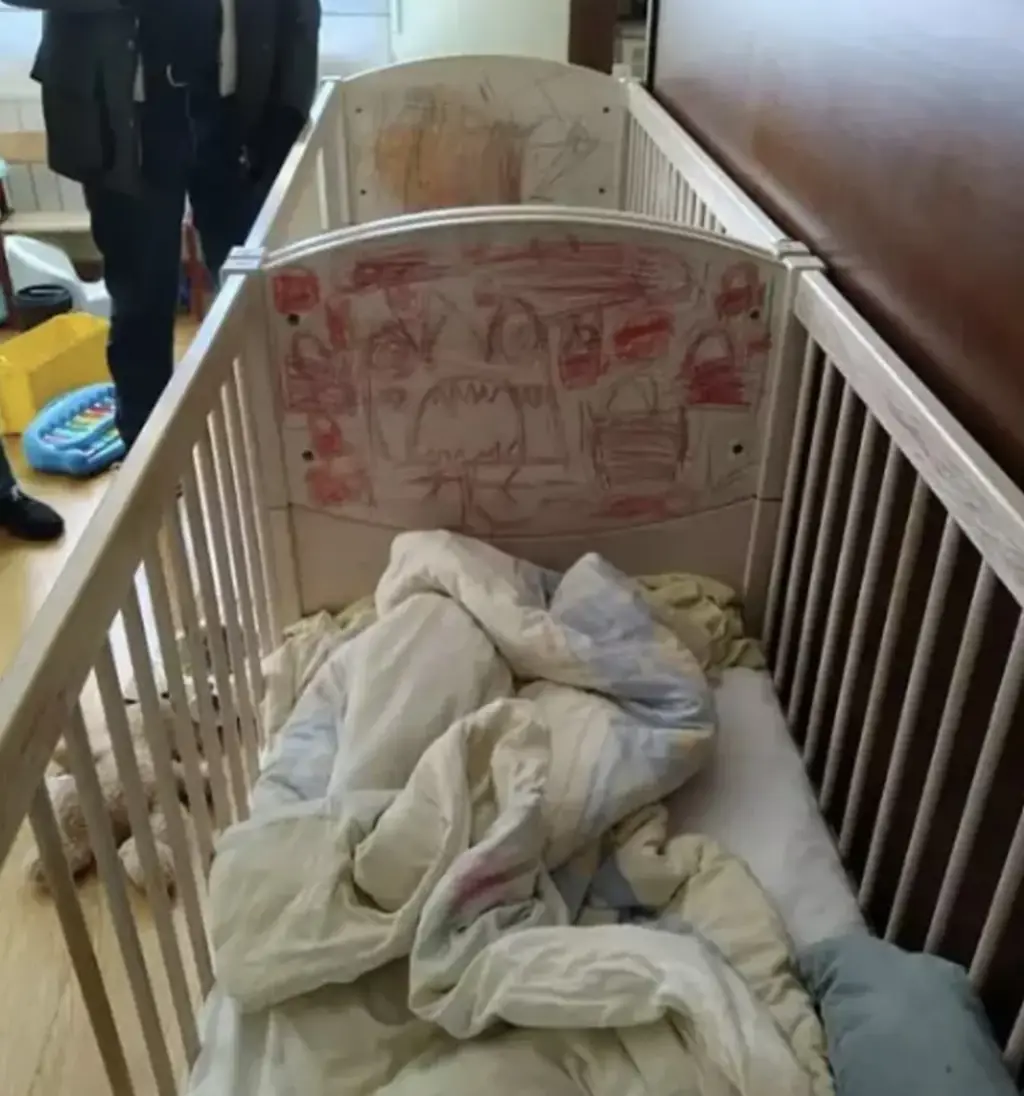 Despite their age, all the children still slept in cribs. Credit: Police Handout
