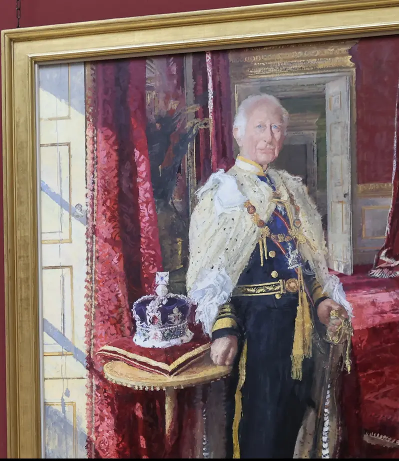 Fans think they've spotted a bra on King Charles shoulder. Credit: Chris Jackson / Getty