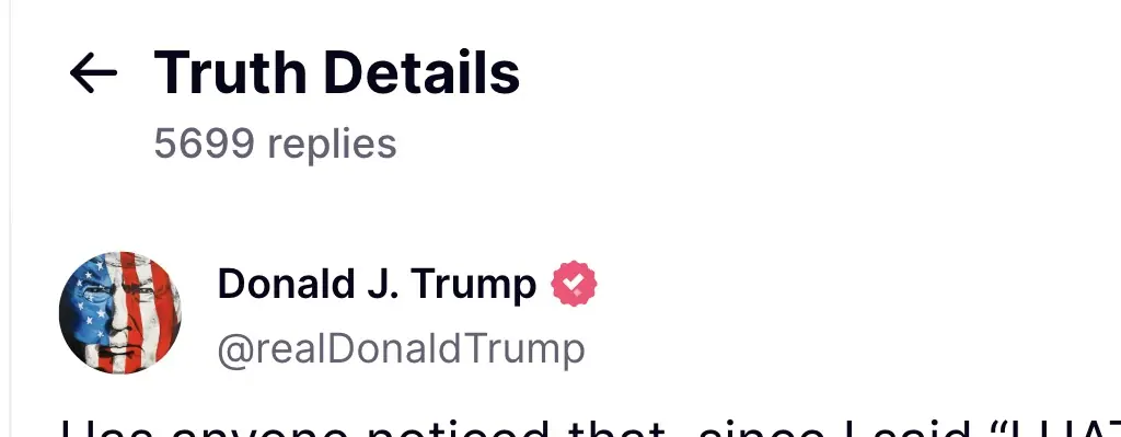 Trump took yet another shot at Swift. Credit: Truth Social