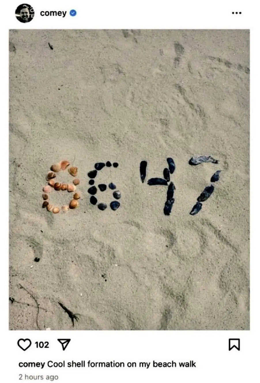 What does '8647' mean? As cryptic number is shared by former FBI Director James Comey