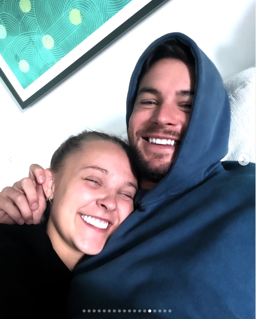 JoJo Siwa and Chris Hughes appear to confirm romance after being photographed 'kissing in pool'