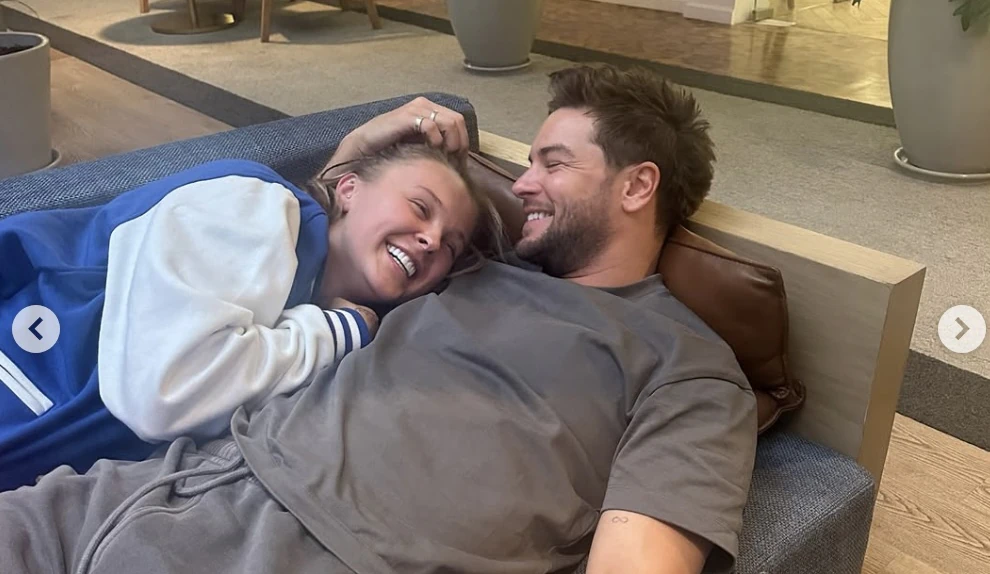 Chris Hughes shocks followers after posting intimate photo of him 'kissing JoJo Siwa in bed' before quickly deleting it