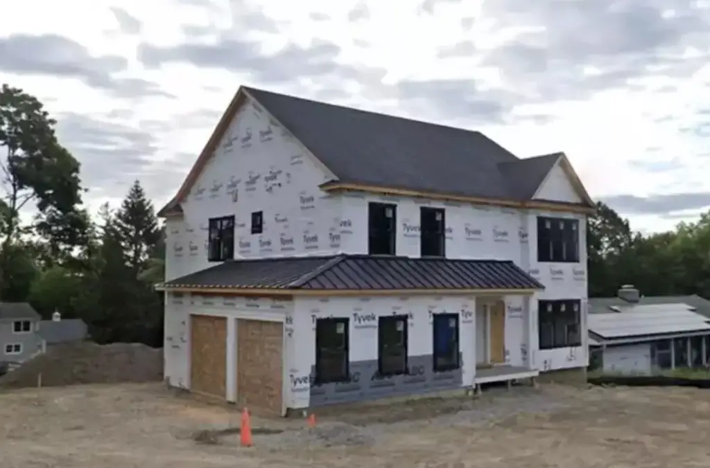 A man found a house had been built on his land. Credit: Google Maps