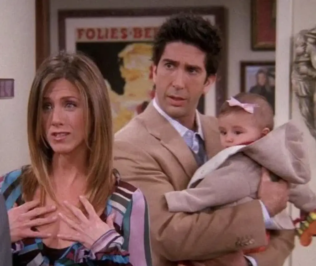 Baby Emma was played by three sets of twins during the show. Credit: Warner Bros TV (Screenshot)