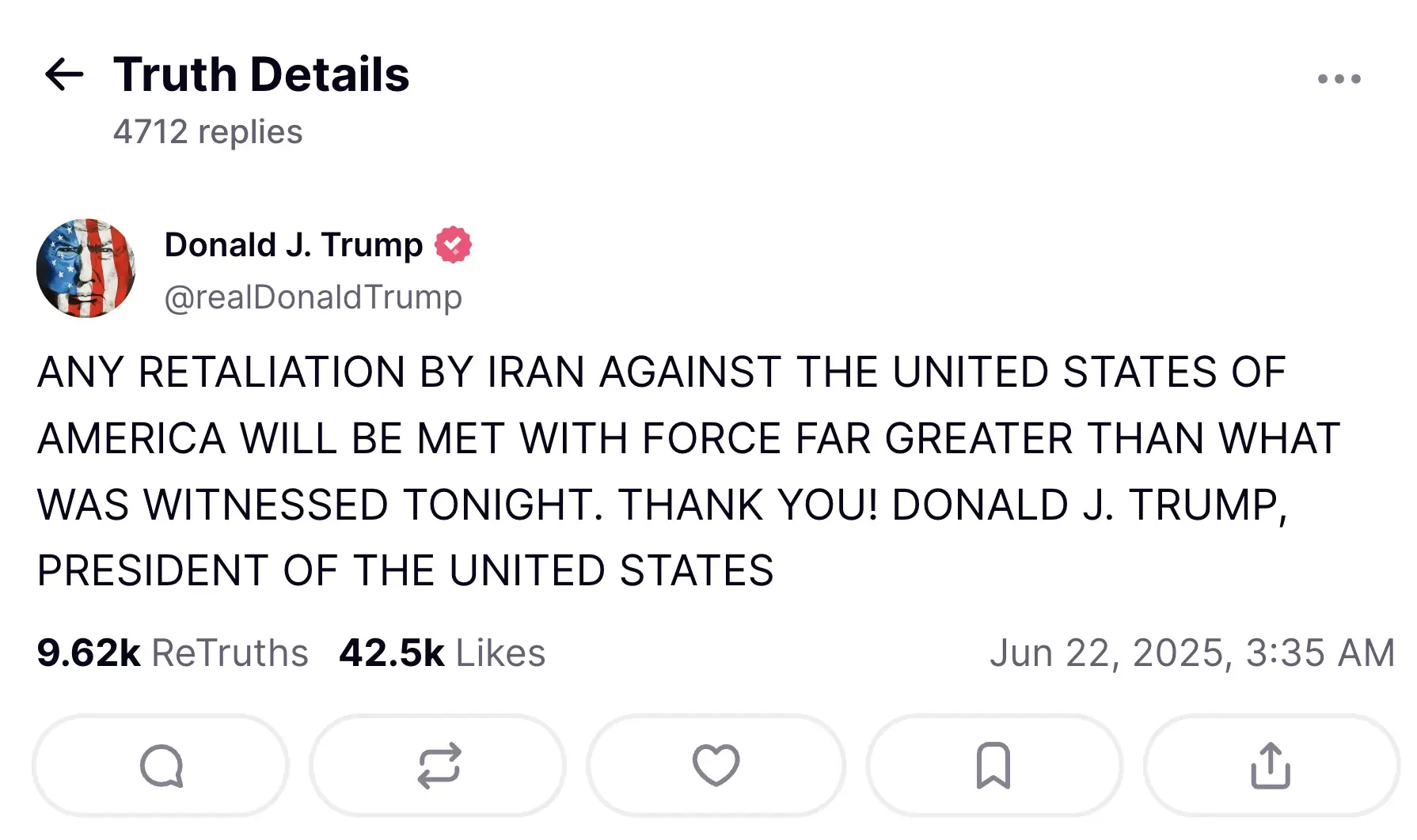 Credit: Truth Social