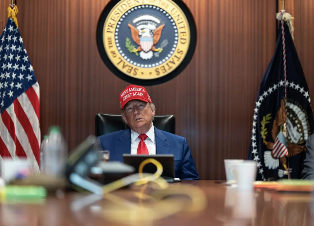 The White House have released a number of photos from inside The Situation Room. Credit: The White House/X