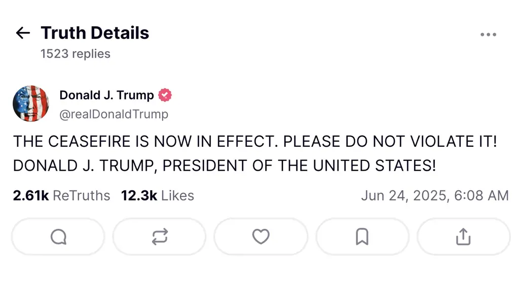 Credit: Truth Social/@realDonaldTrump