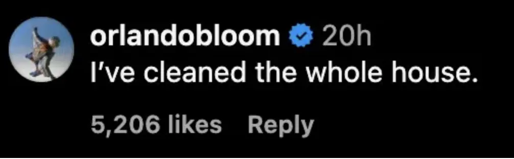 Credit: Orlando Bloom / Instagram.