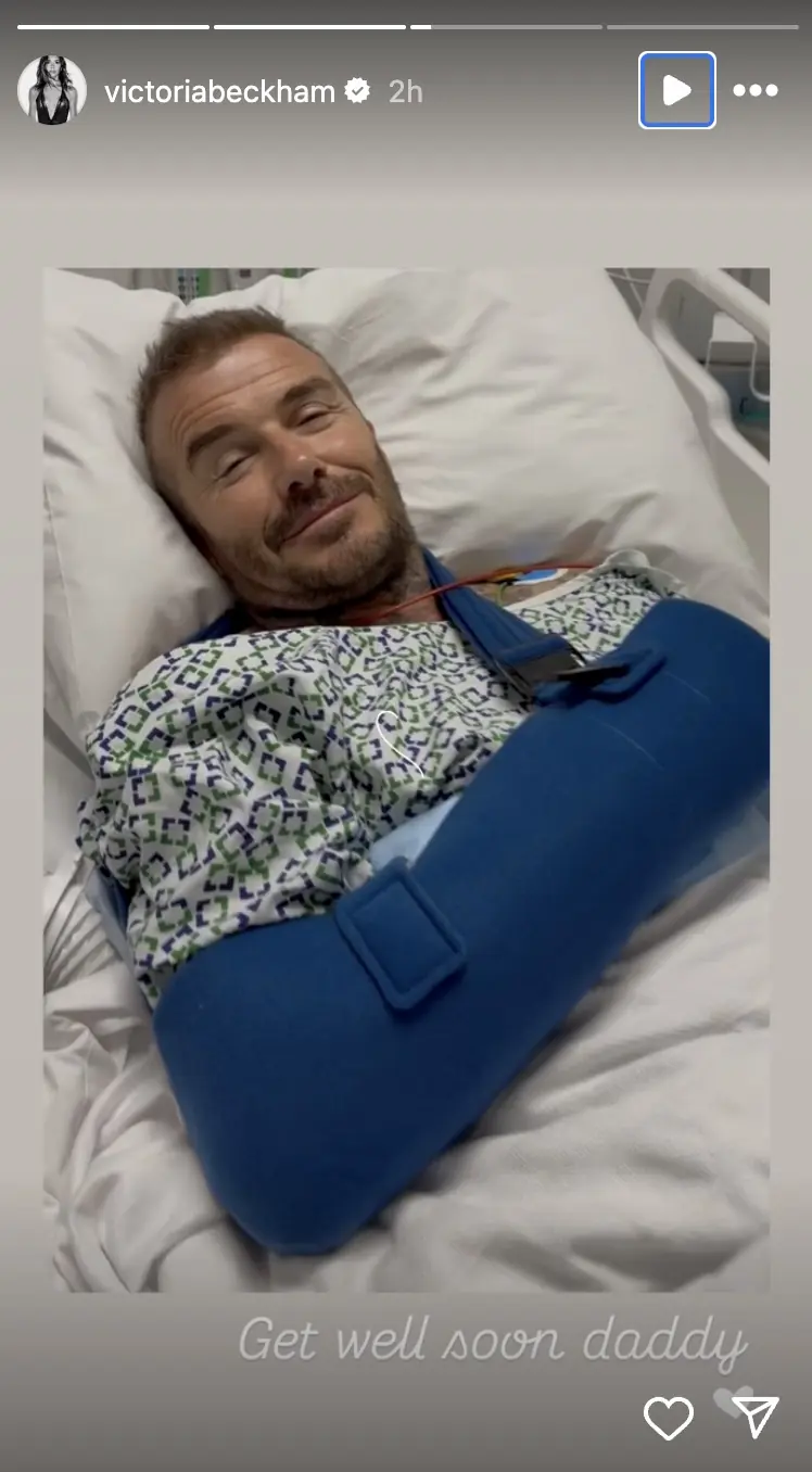 David has been pictured in hospital. Credit: Victoria Beckham / Instagram