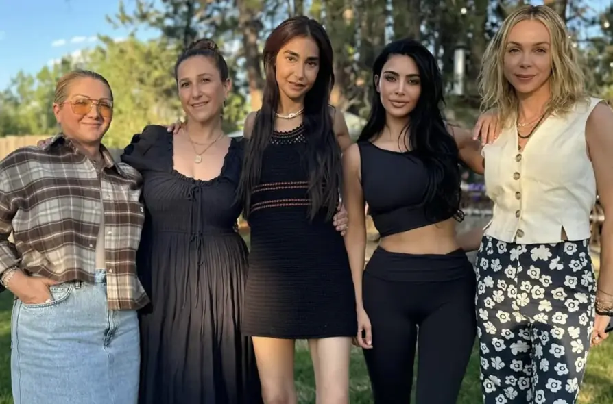 Palevsky pictured on Kim Kardashian's left. Credit: Kim Kardashian / Instagram.