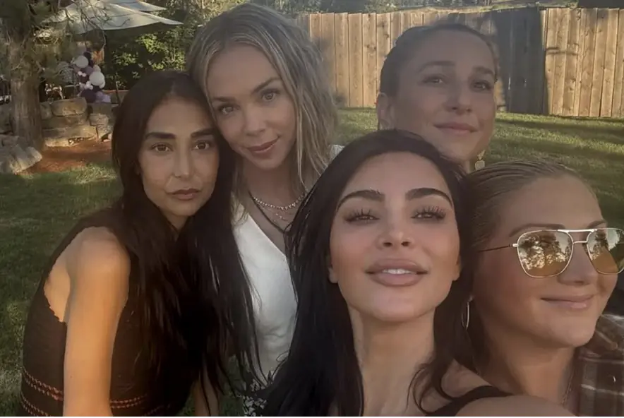 Kardashian and her 'Lifers' friendship group. Credit: Kim Kardashian / Instagram.