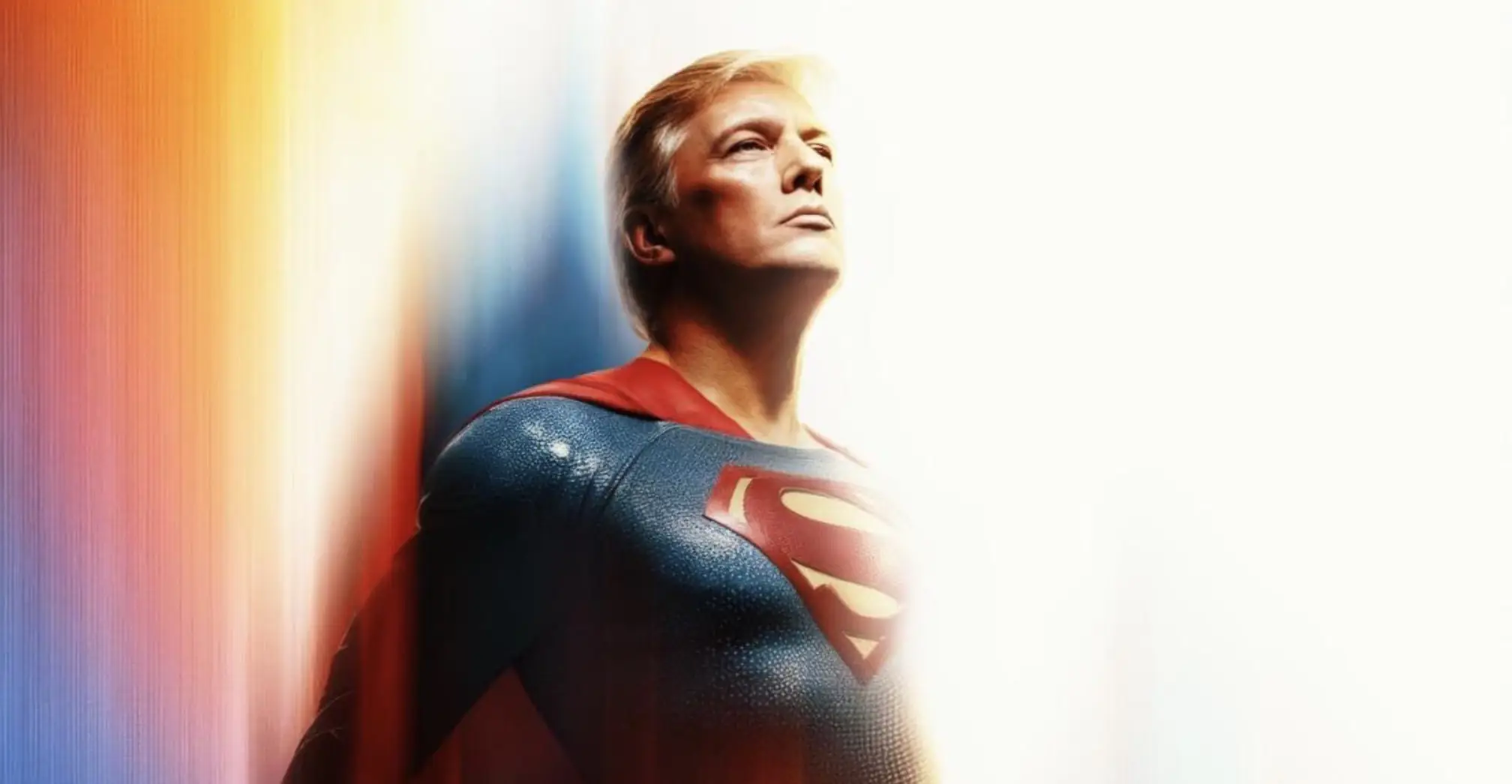 White House mocked for posting Superman meme of Donald Trump