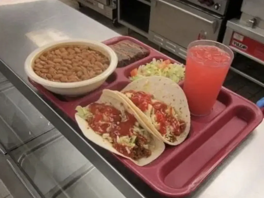 For vegan inmates like Kohberger, vegan barley casserole, baked beans and canned fruit are on offer. Credit: Idaho Department of Correction