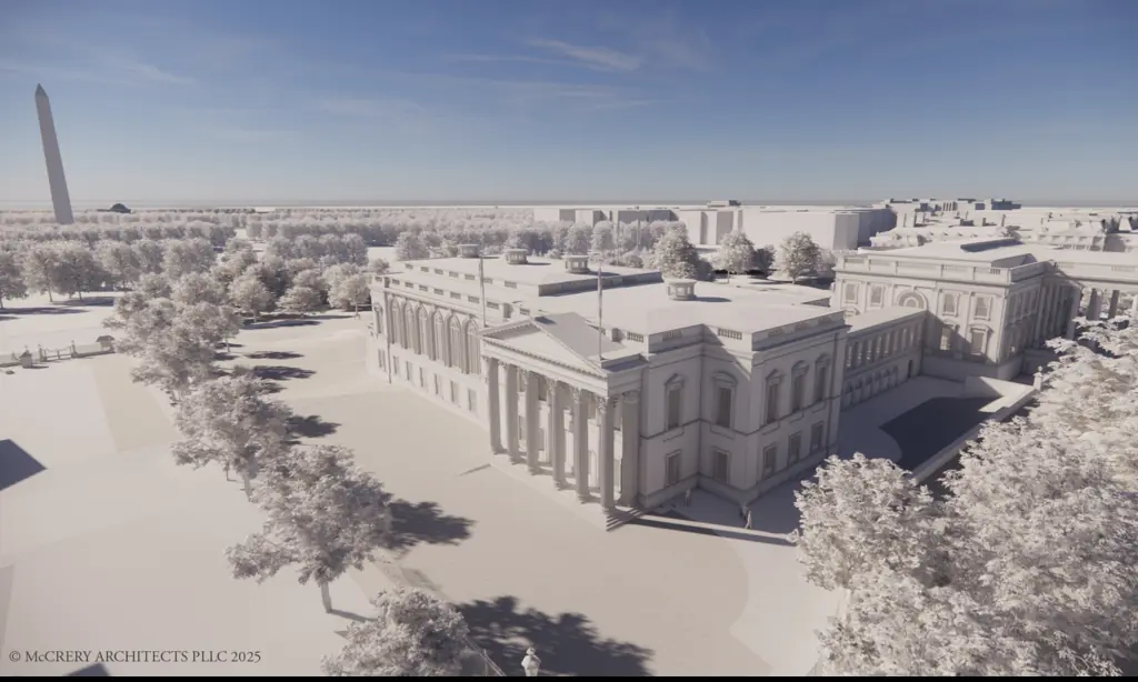 It will be one of the biggest renovations to the White House in mordern history. Credit: The White House/ McCrery Architects