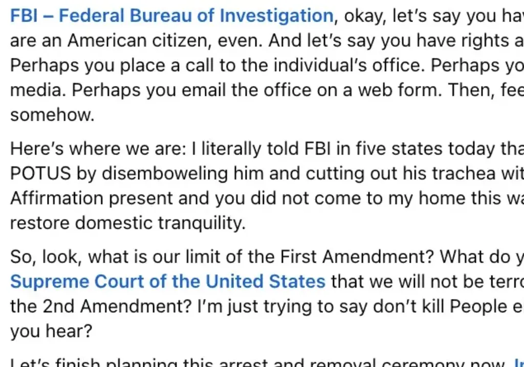 Jones detailed how she wanted to "sacrificially kill" Donald Trump. Credit: Facebook.