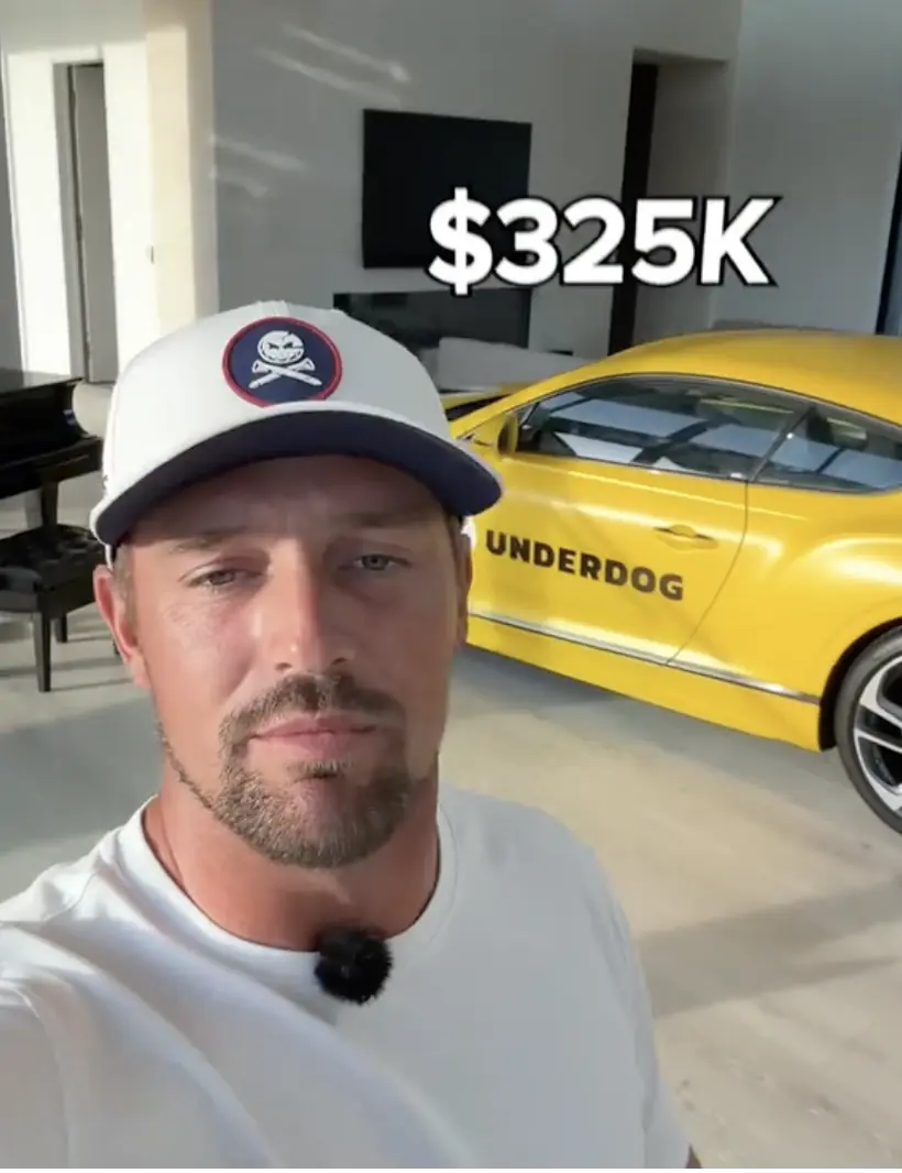 This $325,000 Bentley is the prize Bryson is offering to a lucky fan. Credit: TikTok/Bryson DeChambeau