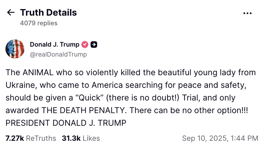 Credit: Truth Social