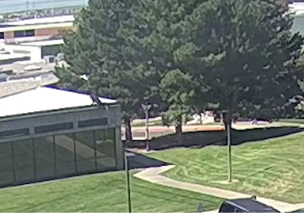 The suspect could be seen leaping down from a rooftop. Credit: FBI Salt Lake City