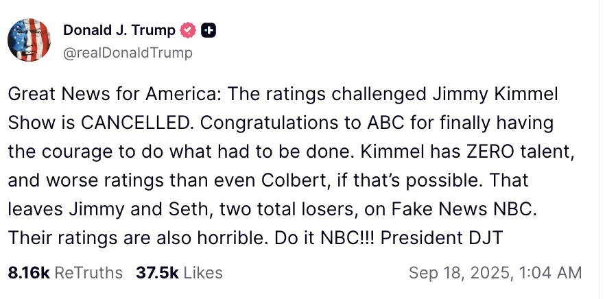 Credit: Truth Social