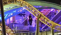 Investigators could be seen looking at the coaster, which remained closed on Thursday. Credit: WESH 2 News