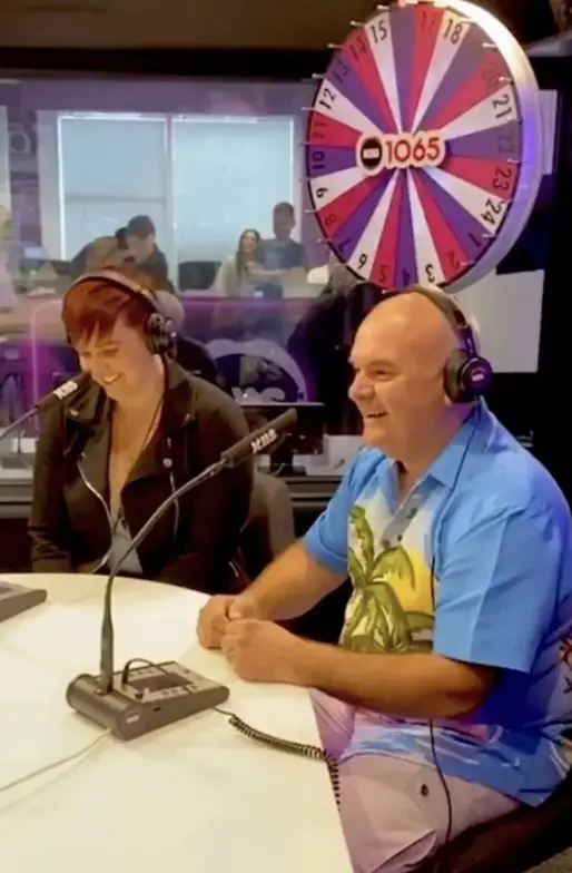Stacey and her dad Nick were keen to win some money. Credit: KIIS1065 / Instagram