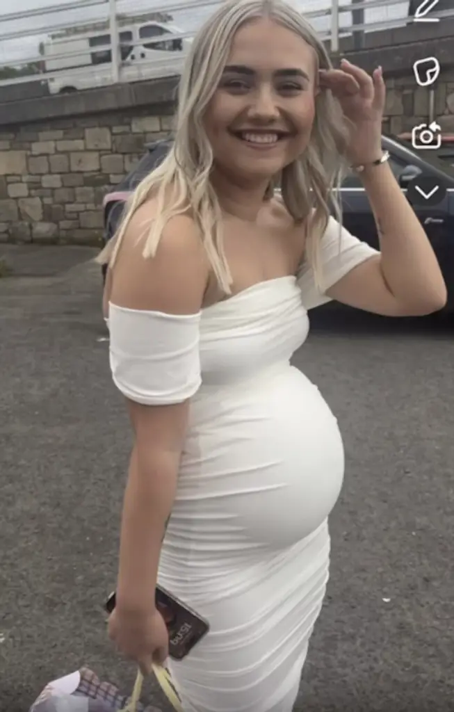 Kira Cousins used a prosthetic baby bump. Credit: neavemcrobert/Tiktok