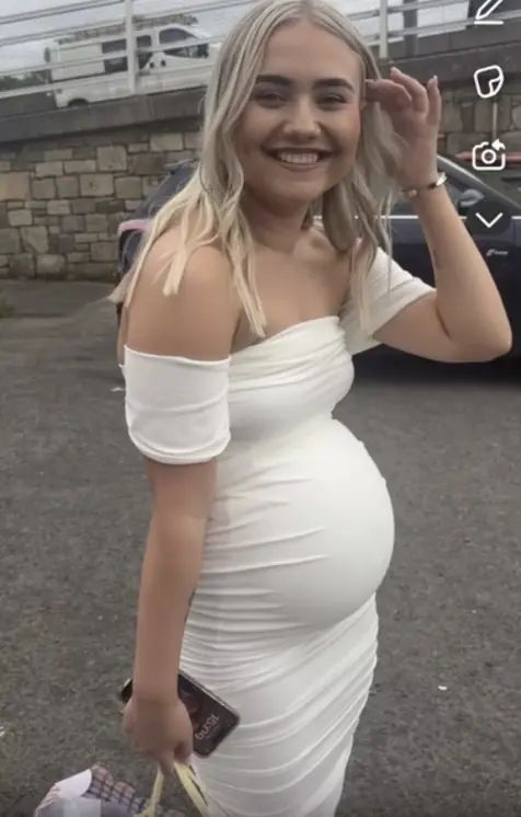 Kira Cousins used a prosthetic baby bump. Credit: neavemcrobert/Tiktok