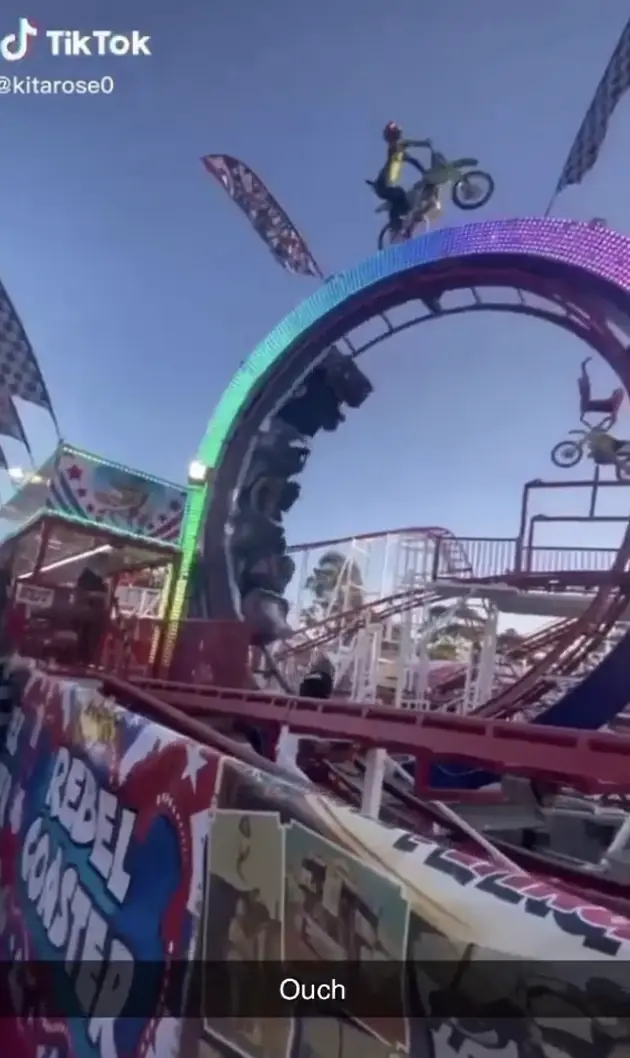 Chant Entertainment's Rebel Coaster ride. Credit: @kitarose0 / TikTok.