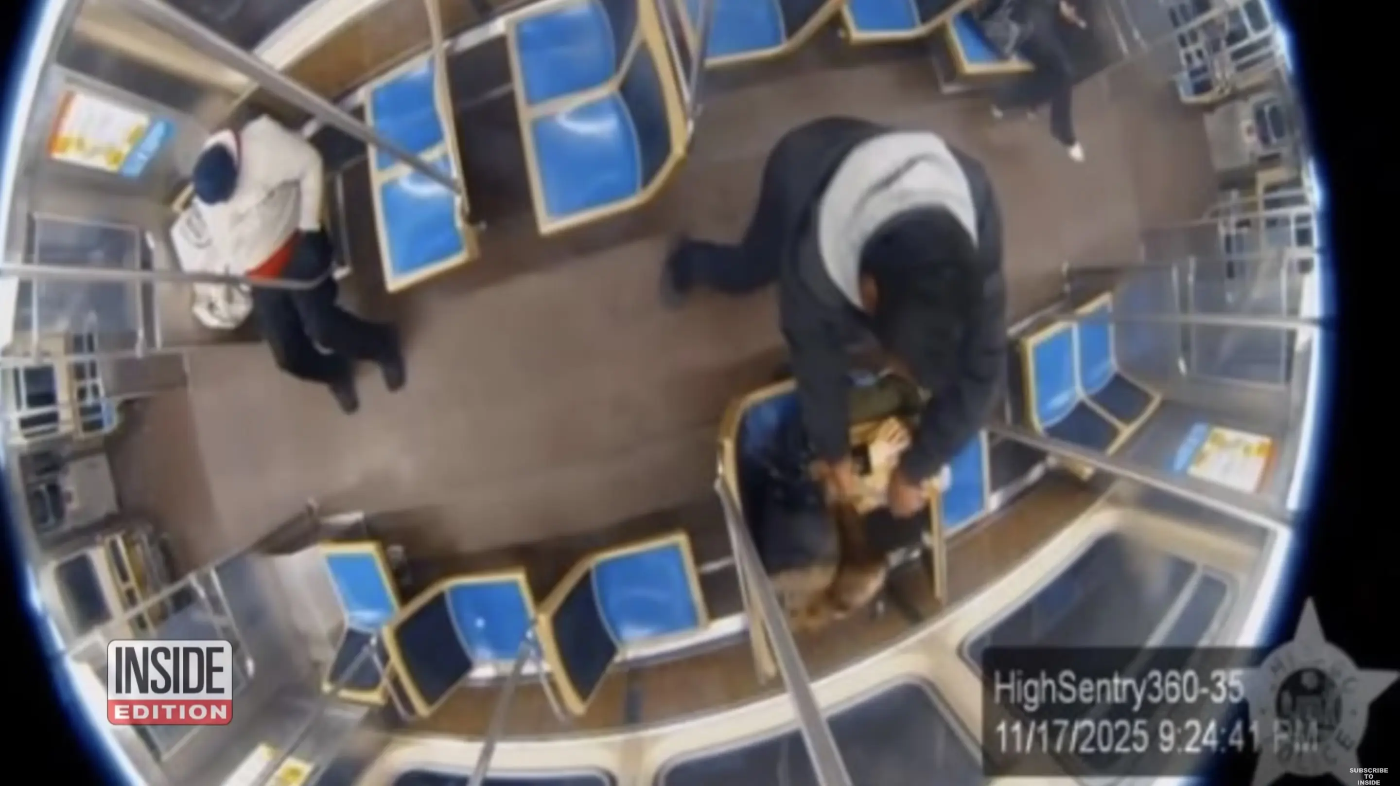 The horrifying attack happened on a train in Chicago. Credit: Inside Edition
