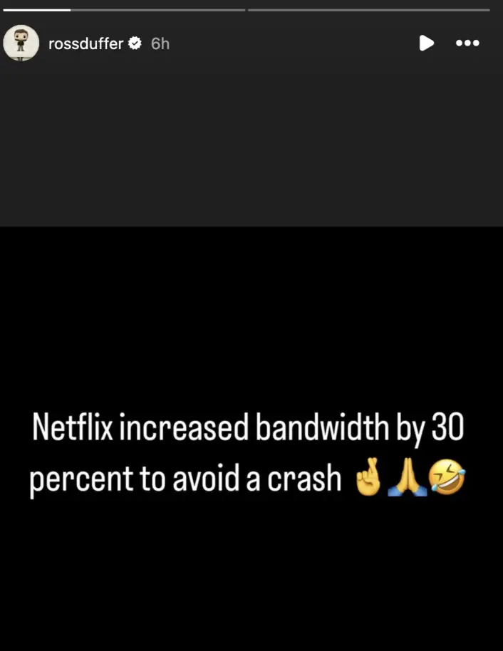 Credit: Ross Duffer/instagram
