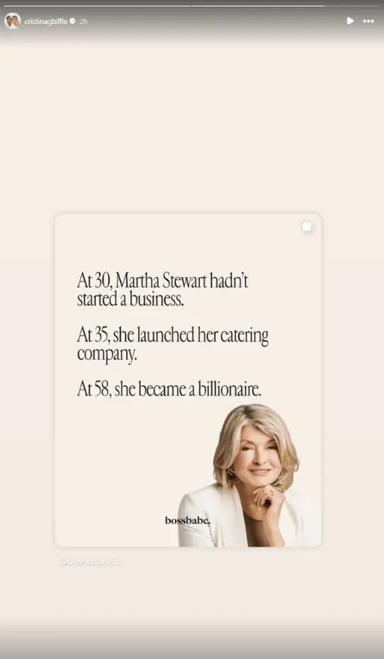 Credit: @cristinagbiffle/Instagram.