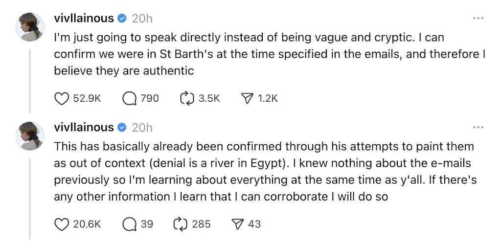 Elon Musk's estranged daughter Vivian Wilson spoke out. Credit: Threads