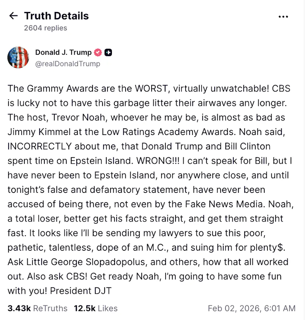 Credit: Truth Social