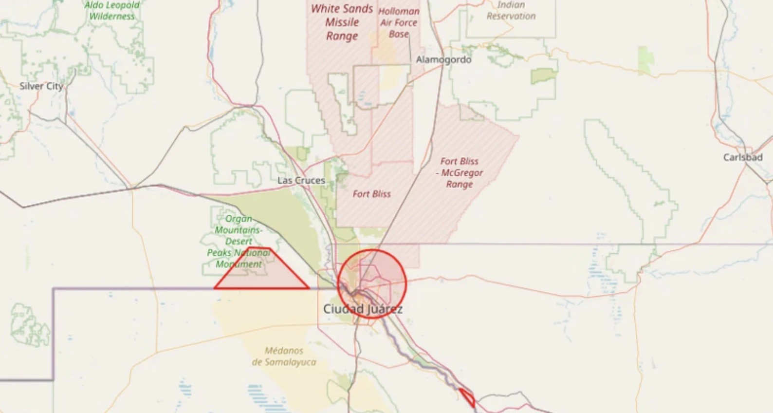 The airspace was closed for 10 days. Credit: FAA