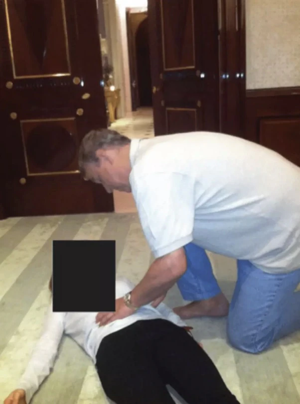 The redacted woman has been identified as a victim of sex trafficking. Credit: Department of Justice