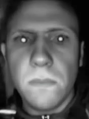 The AI unmasked suspect. Credit: Professor Nez/YouTube