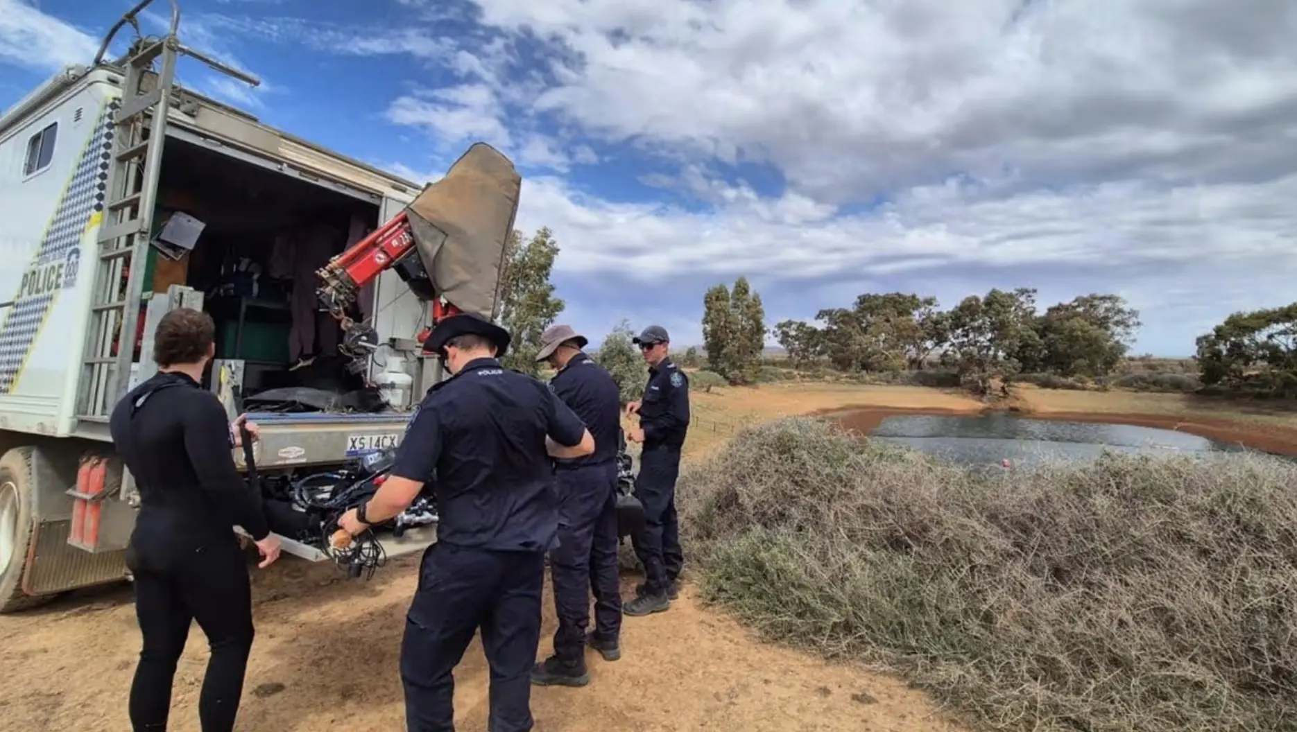 A large search is still underway. Credit: South Australia Police