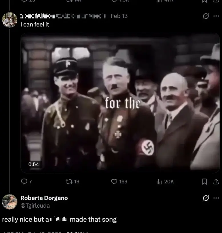 Dorgan engaged with posts promoting Nazi ideology. Credit: X