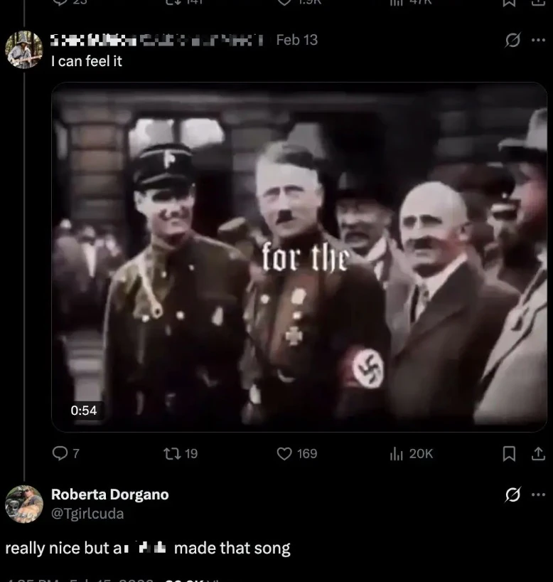 Dorgan engaged with posts promoting Nazi ideology. Credit: X