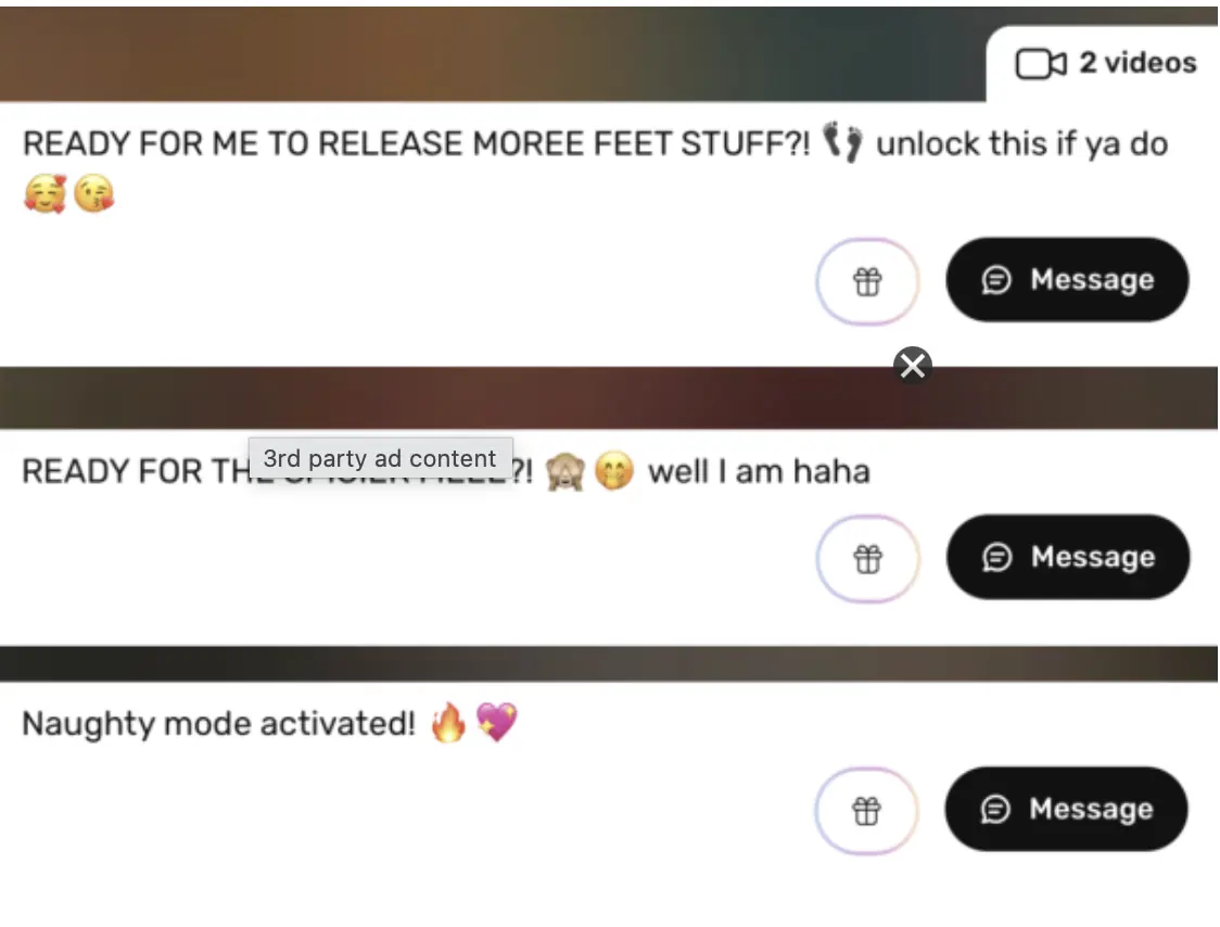 Haliey Welch's price page on FanFix. Credit: Haliey Welch/Fanfix