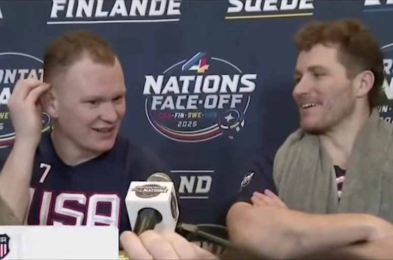 The AI Generated video showed the Tkachuk brothers insulting Canada. Credit: TikTok/White House