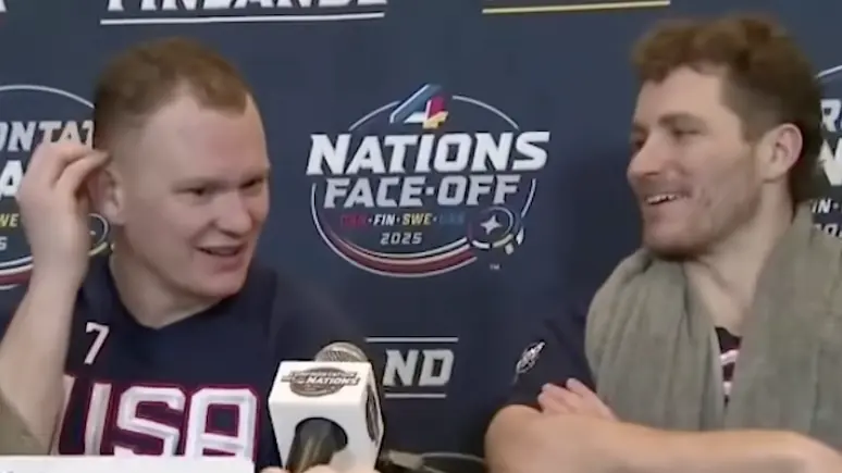 The AI Generated video showed the Tkachuk brothers insulting Canada. Credit: TikTok/White House