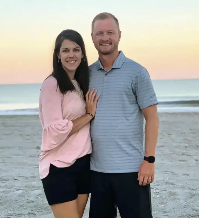 Jason Hughes and his wife Laura. Credit: Facebook